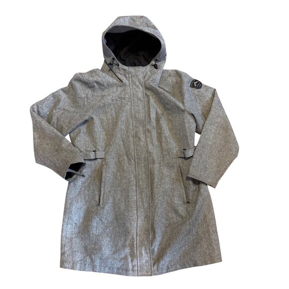 Gotcha Glacier Coat Women’s XL Lined Heathered Gray Pockets - Picture 1 of 10